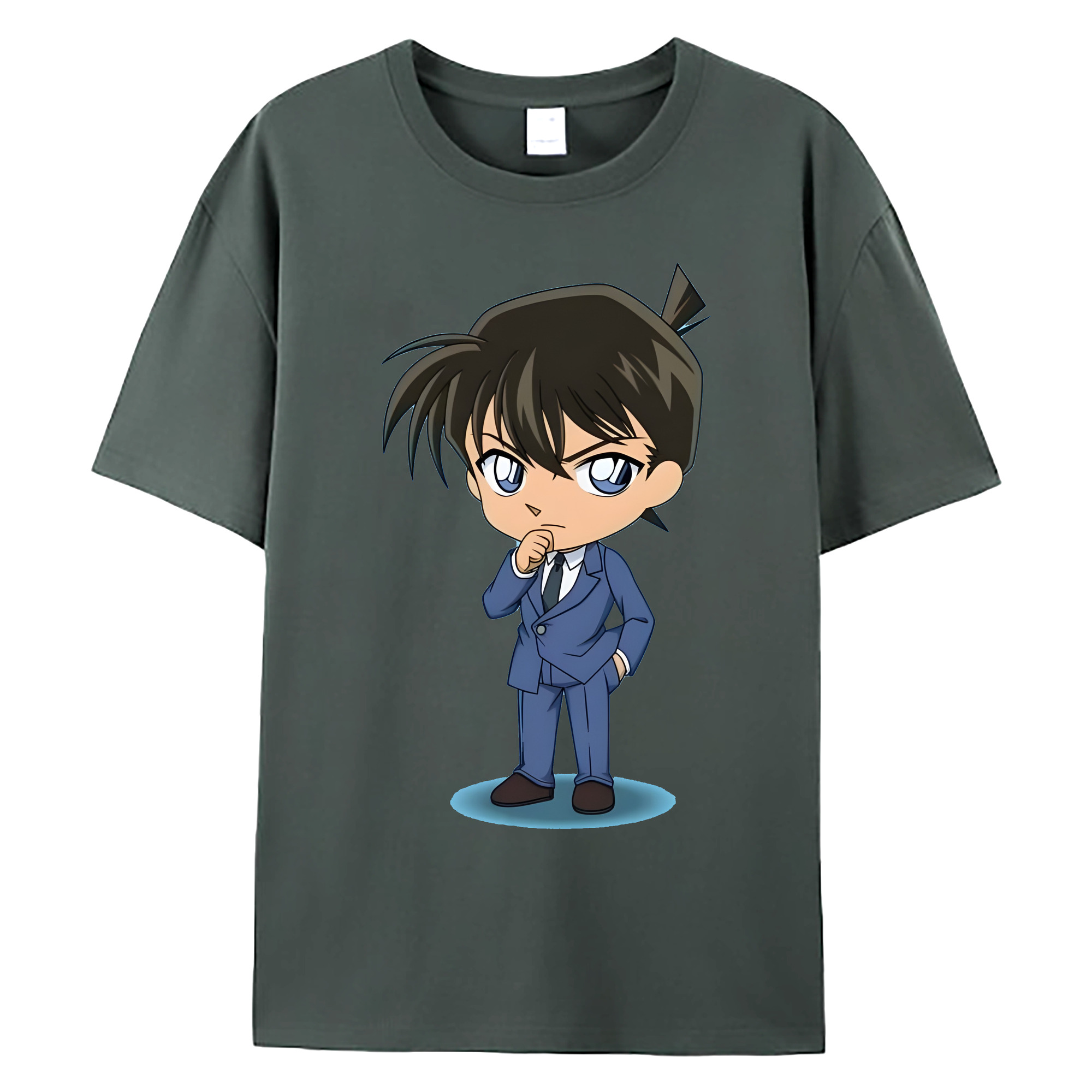 （画像用） 名探偵コナン 江戸川 コナン Detective Conan Conan Edogawa 綿100％ メンズ半袖Tシャツ｜肌触りやわらか＆通気性